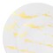 White with Gold Marble Stroke Round Disposable Plastic Dinnerware Value Set (120 Guests)